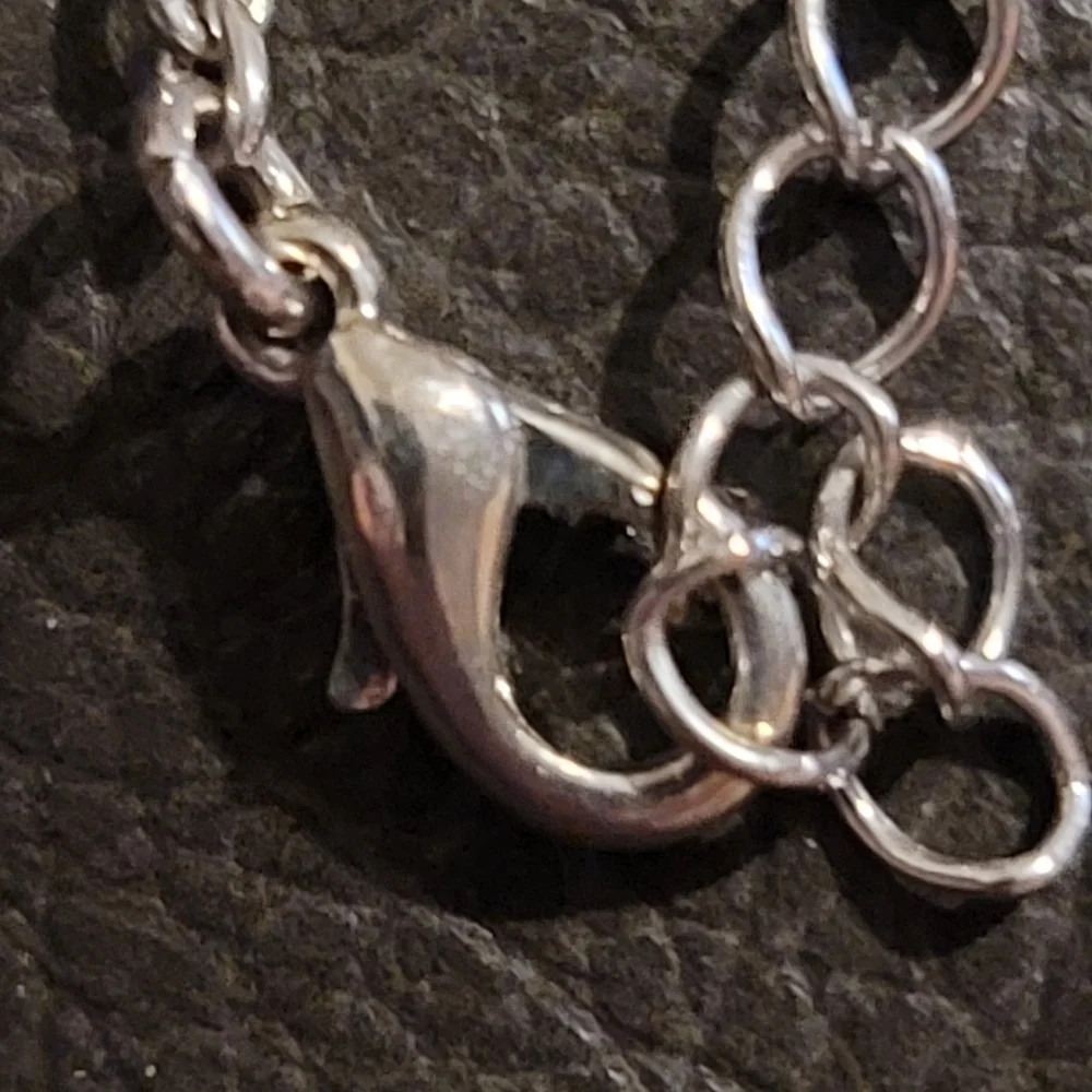 CRAB necklace pendant and chain silver tone necklace 2009 black silver crab